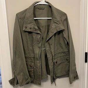 Aeropostale Women's Army Green Denim Jacket